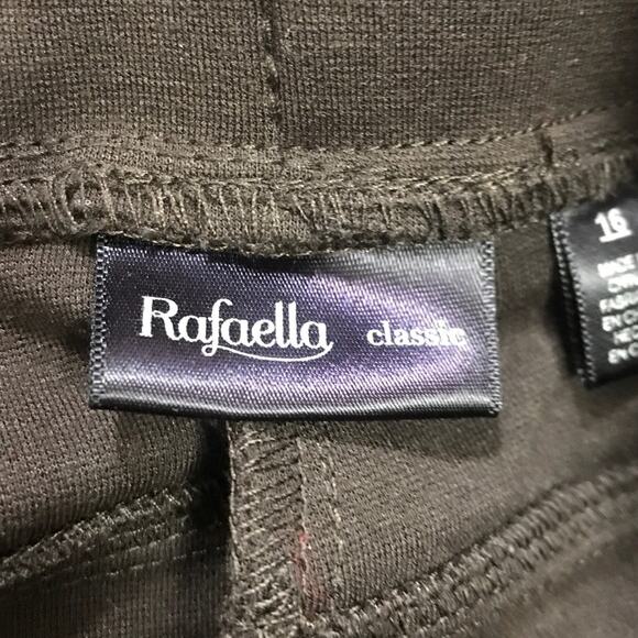 Rafaella Classic Brown Pleated Elastic Waist Pants 16 - Picture 3 of 7